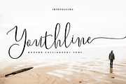 Youthline Modern Script Font, a Script Font by sizimon (Thumbnail 1 of 6)