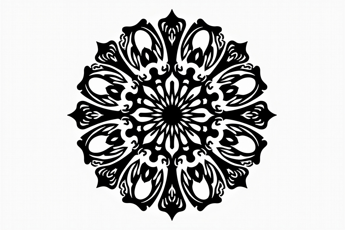 Elegant Mandala Silhouette Bundle, an Illustration by BIPLOB EXPERT (Photo 14 of 21)