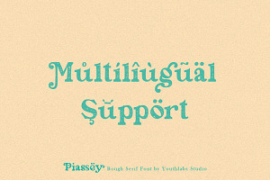 Piassey - Rough Serif Font