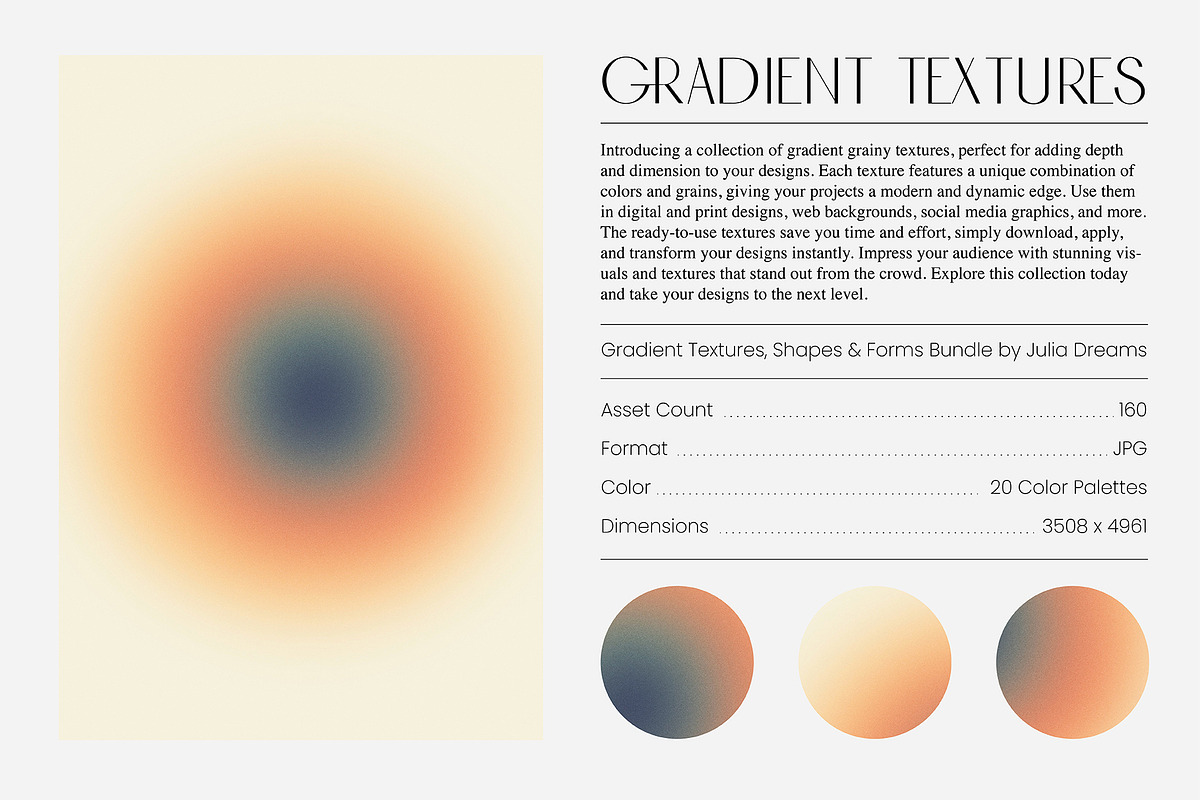 Gradient Textures Shapes 3D Objects, an Object Graphic by Julia Dreams (Photo 12 of 23)