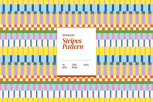Colorful Stripes Pattern, a Pattern Graphic by Neermana