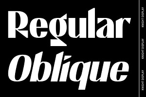 Knight Display Regular Oblique