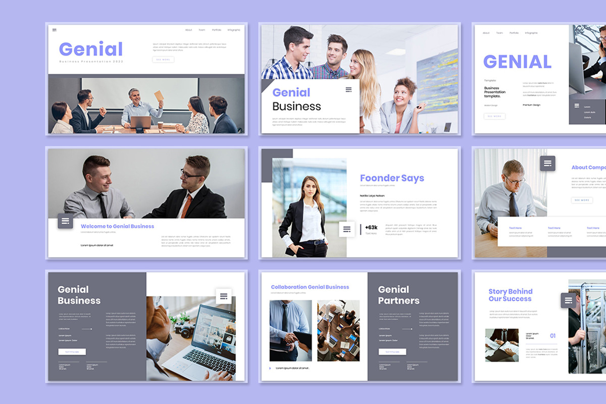 Genial Presentation Template, a Presentation Template by Analogous Temp (Photo 2 of 5)