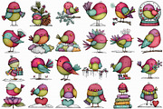 Whimsical Winter Bird Clipart, an Illustration by Libby Wishes (Thumbnail 7 of 7)