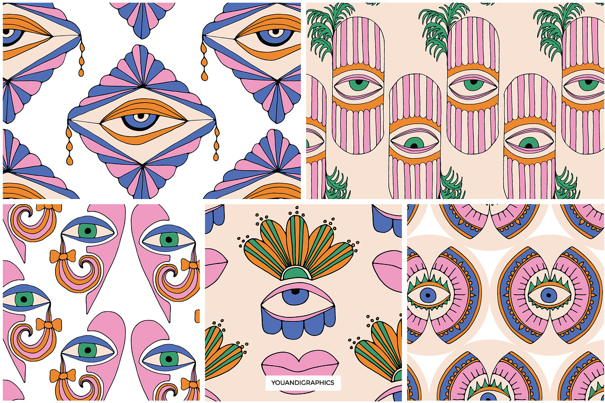 Evil Eyes Graphics Posters Patterns, a Graphic by Youandigraphics (Photo 12 of 15)