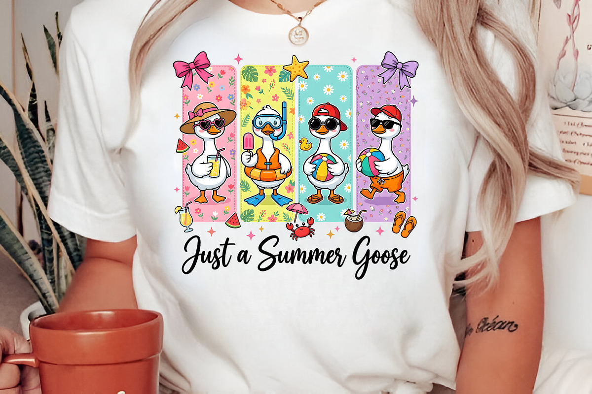 Just A Silly Goose Summer PNG, an Illustration by CreationArt (Photo 3 of 5)