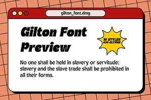 Gilton Display Font Family