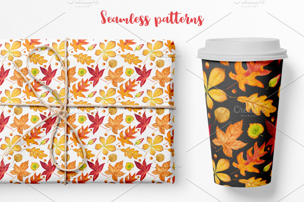Fall collection. Watercolor., a Decorative Illustration by AlexGreenArt (Photo 11 of 11)