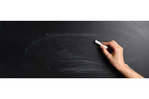 Hand drawing with chalk on, a School & Education Photo by Igor Tichonow