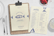 Rustic Seafood Menu Template, a Flyer Template by BrandPacks (Thumbnail 1 of 5)