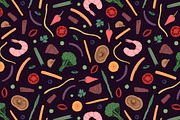 Wok food cards, seamless patterns, a Food Illustration by Good Studio (Thumbnail 4 of 13)