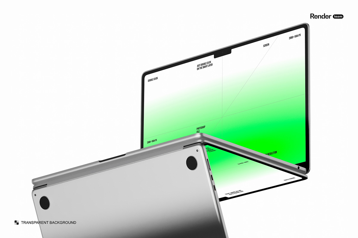 MacBook Mockup Set, a Mac Mockup by Renderteam (Photo 6 of 7)