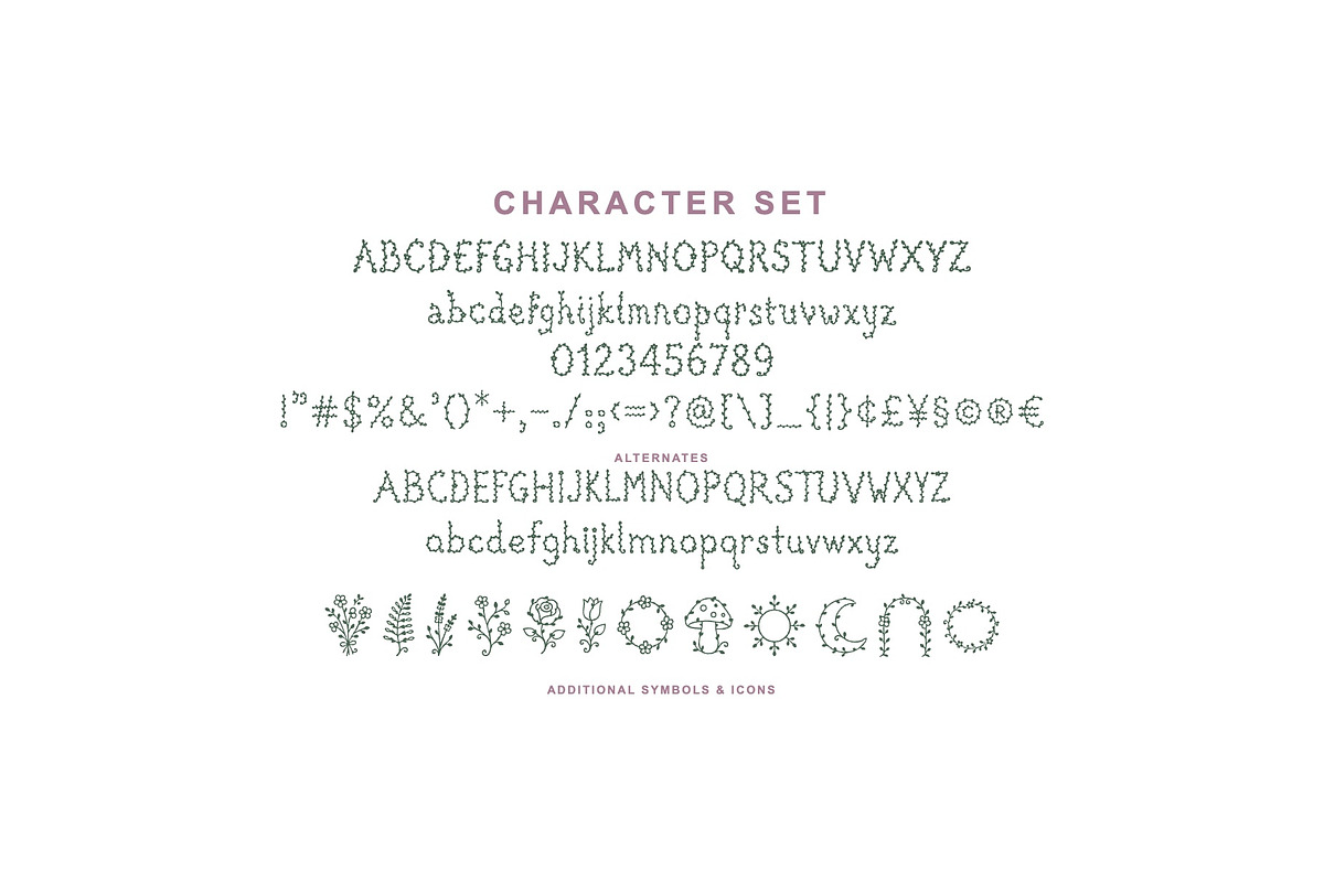 FolkFlora Botanical Display Font, a Sans Serif Font by Graphic Spirit (Photo 2 of 8)