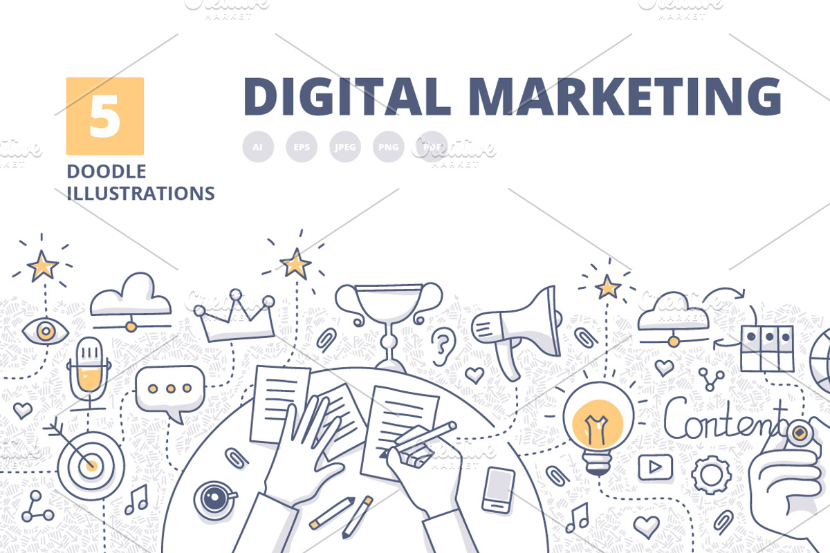 5 Digital Marketing Concepts, a Technology Illustration by Rassko (Photo 1 of 6)