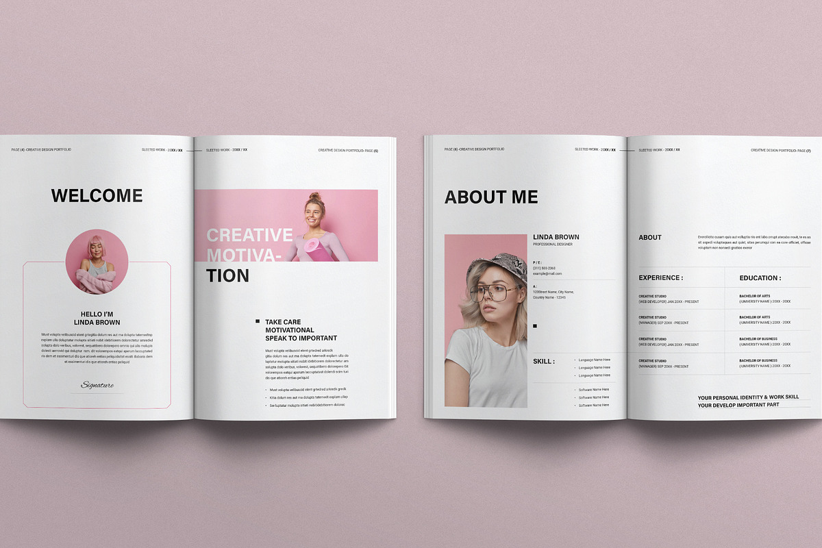 Creative Design Portfolio Template, a Brochure Template by E-Type (Photo 3 of 8)