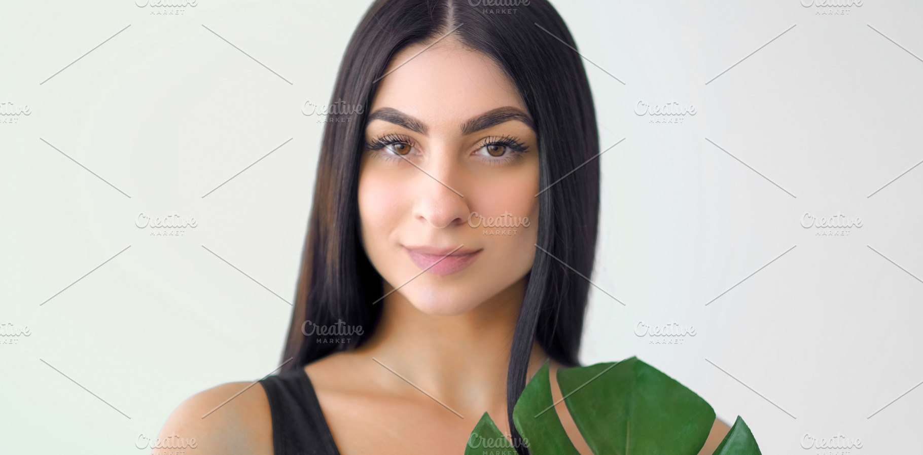 Bio skincare enjoy beauty woman leaf cosmetic, a Person Photo by Photo Drive Studio