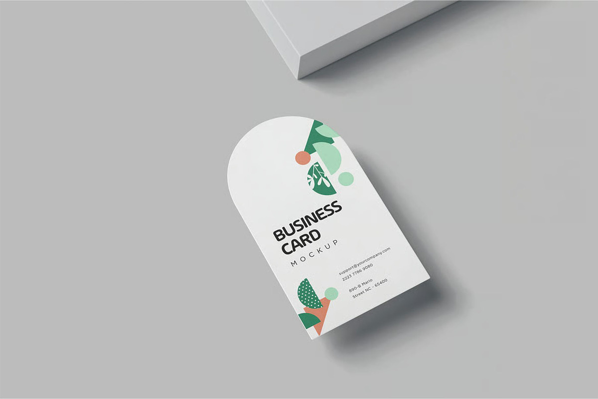 Arched Shape Business Card Mockups, an Advertising Mockup by megostudi0 (Photo 2 of 6)