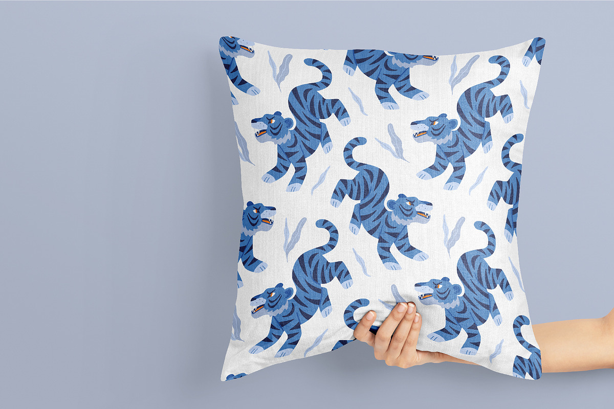 Blue tiger | Vector Collection, an Animal Illustration by katieromanoff_art (Photo 7 of 11)