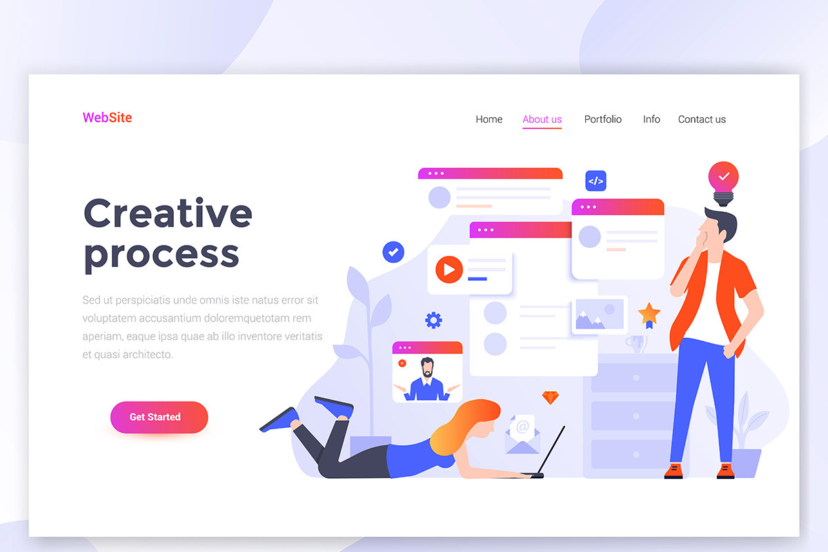 Landing page templates, a Templates & Theme by Creative Graphics (Photo 2 of 12)