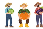 Cartoon happy farmers set., an Illustration by Barsuk's Shop (Thumbnail 2 of 3)