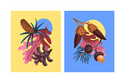 Autumn forest set + fall posters, a Seasonal Illustration by PaperTrident (Thumbnail 3 of 3)