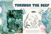 Ocean watercolor background animals, a Background Graphic by Yuliya Derbisheva (Thumbnail 1 of 15)