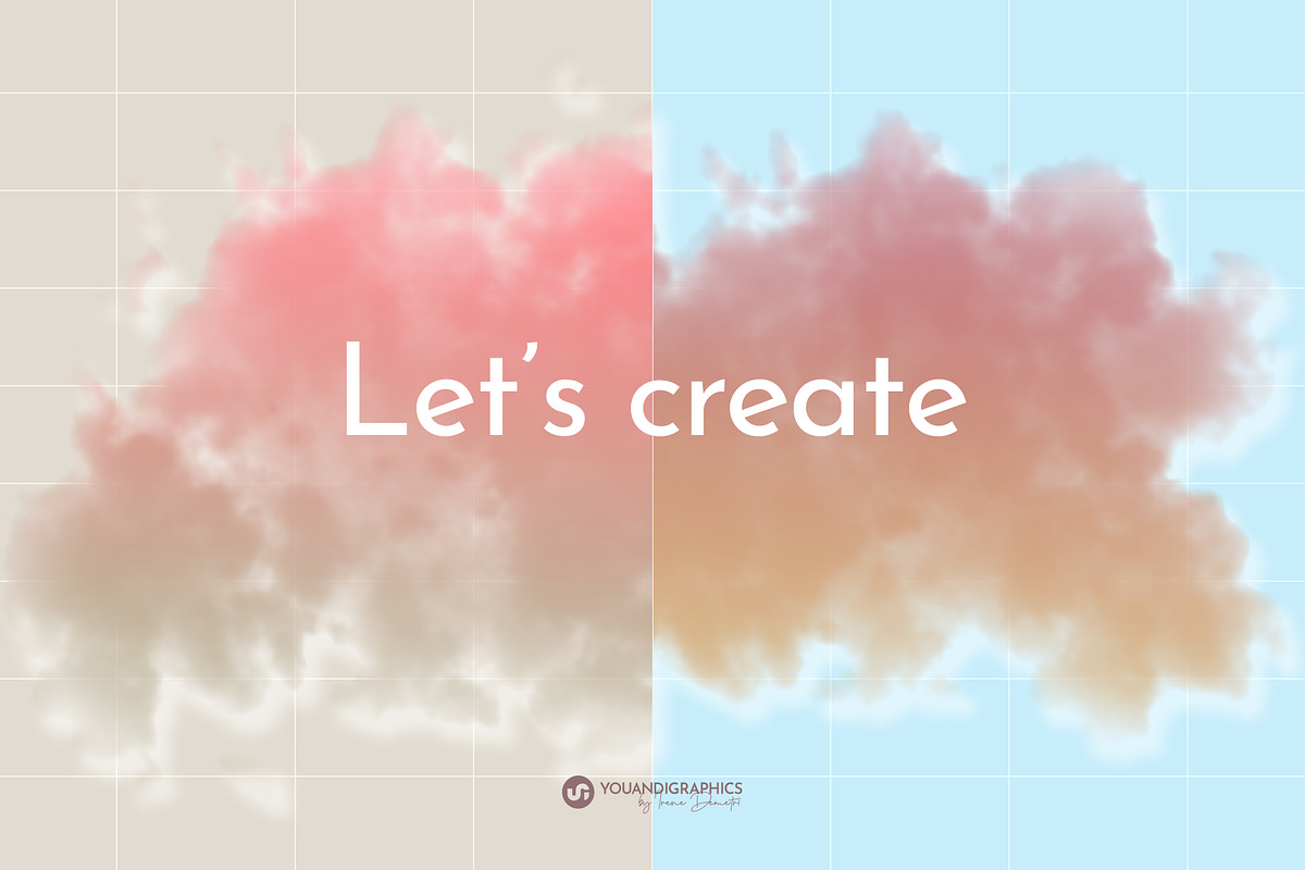 Floating Colorful Clouds | PNG/PSD, a Graphic by Youandigraphics (Photo 2 of 14)