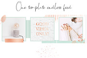 Instagram Post Template Mint Rose, a Templates & Theme by Bumblebee (Thumbnail 5 of 5)