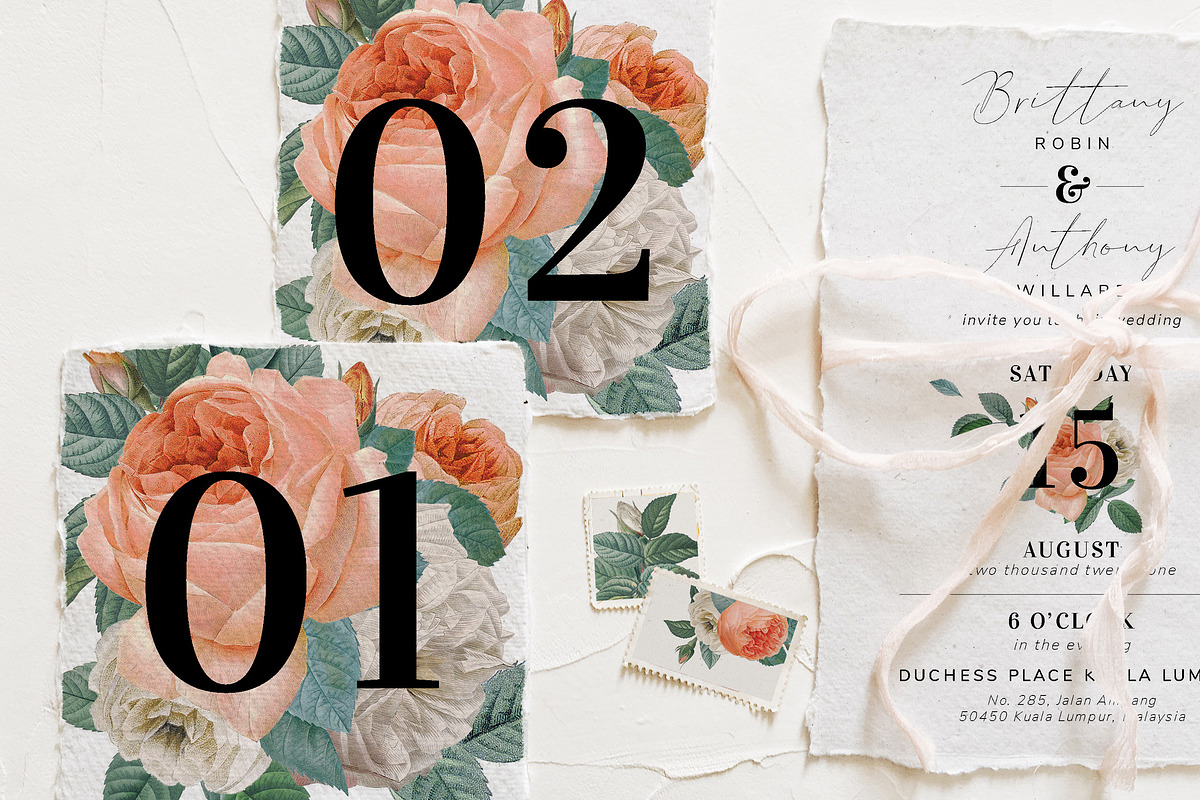 Blush & White Rose Wedding Suite, an Invitation Template by BlueRobinDesignShop (Photo 12 of 15)