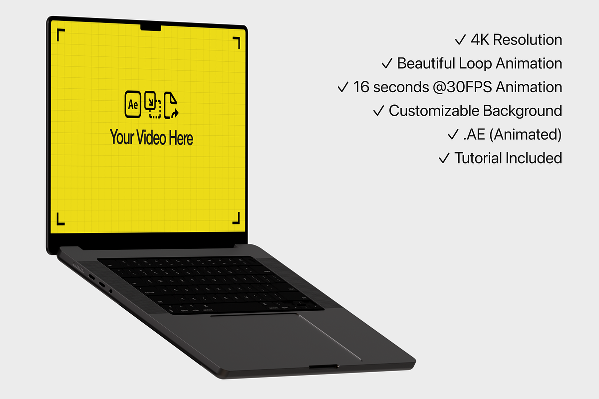 MacBook Pro Animated Loop Mockup, a Mac Mockup by Arpit Brandings (Photo 4 of 7)