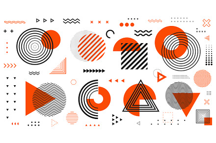 Vector Geometric shape elements set.
