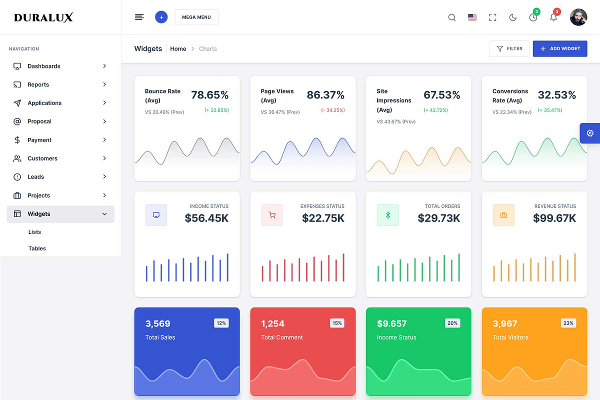 Duralux - Admin & Dashboard HTML preview 2