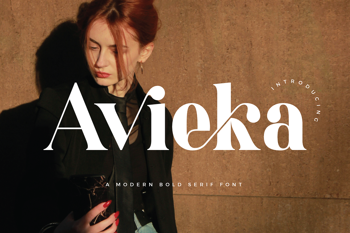 Avieka - Bold Serif Font, a Serif Font by Aqeel_Art (Photo 1 of 8)