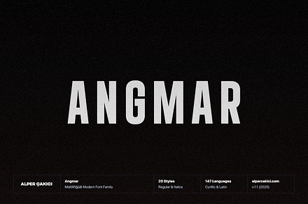 Angmar - A Powerful Font Family, a Sans Serif Font by alpercakici