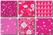 Hot Pink Digital Papers, a Pattern Graphic by designcity5 (Thumbnail 2 of 5)