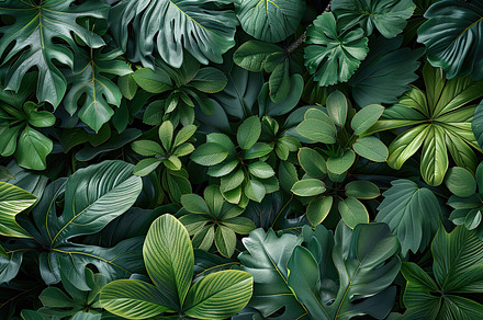 Lush Green Foliage Background, Gener, a Photo by LOGOCREATIVE