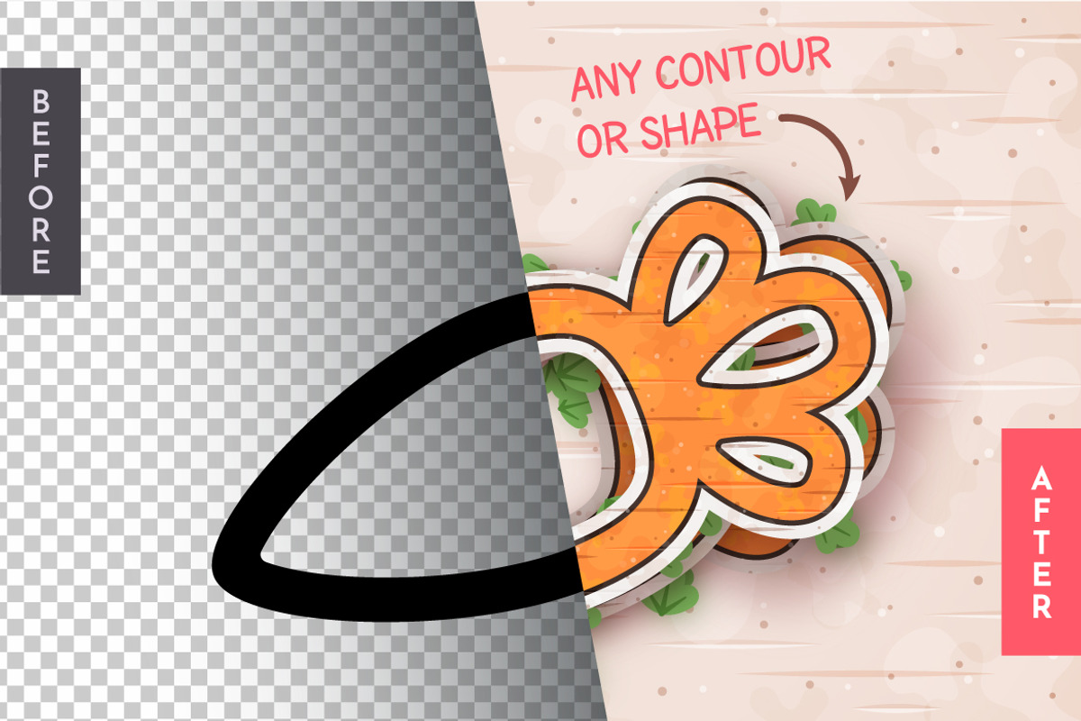 Sticker Carrot Editable Text Effect, a Layer Style Add-On by rwgusev (Photo 3 of 7)