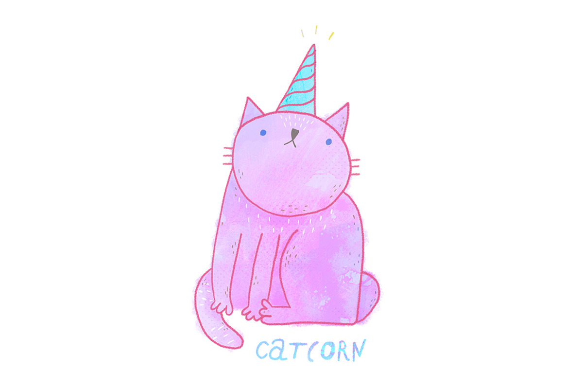 Cute Unicorn Cat, an Illustration by iliveinoctober (Photo 1 of 3)