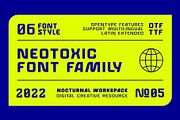 Neotoxic Futuristic Sans Serif, a Sans Serif Font by Nocturnal Workspace (Thumbnail 2 of 16)