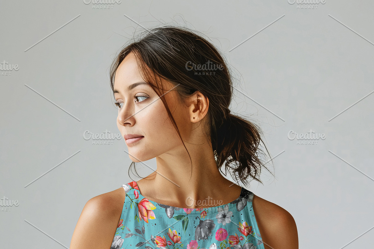 Casual Linen Dress mockup, an Apparel Mockup by Nora Gad (Photo 9 of 15)