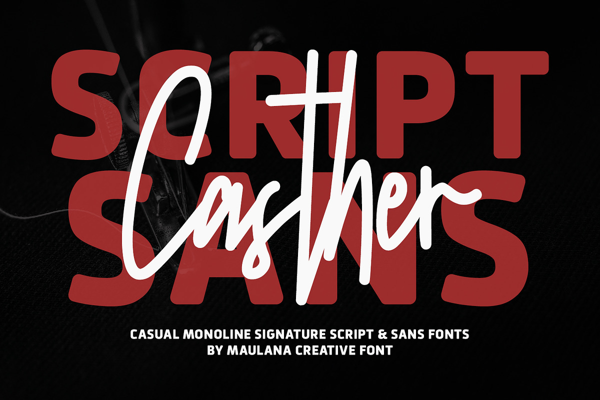 Cashter Casual Script Sans Font, a Script Font by Maulana Creative (Photo 1 of 7)