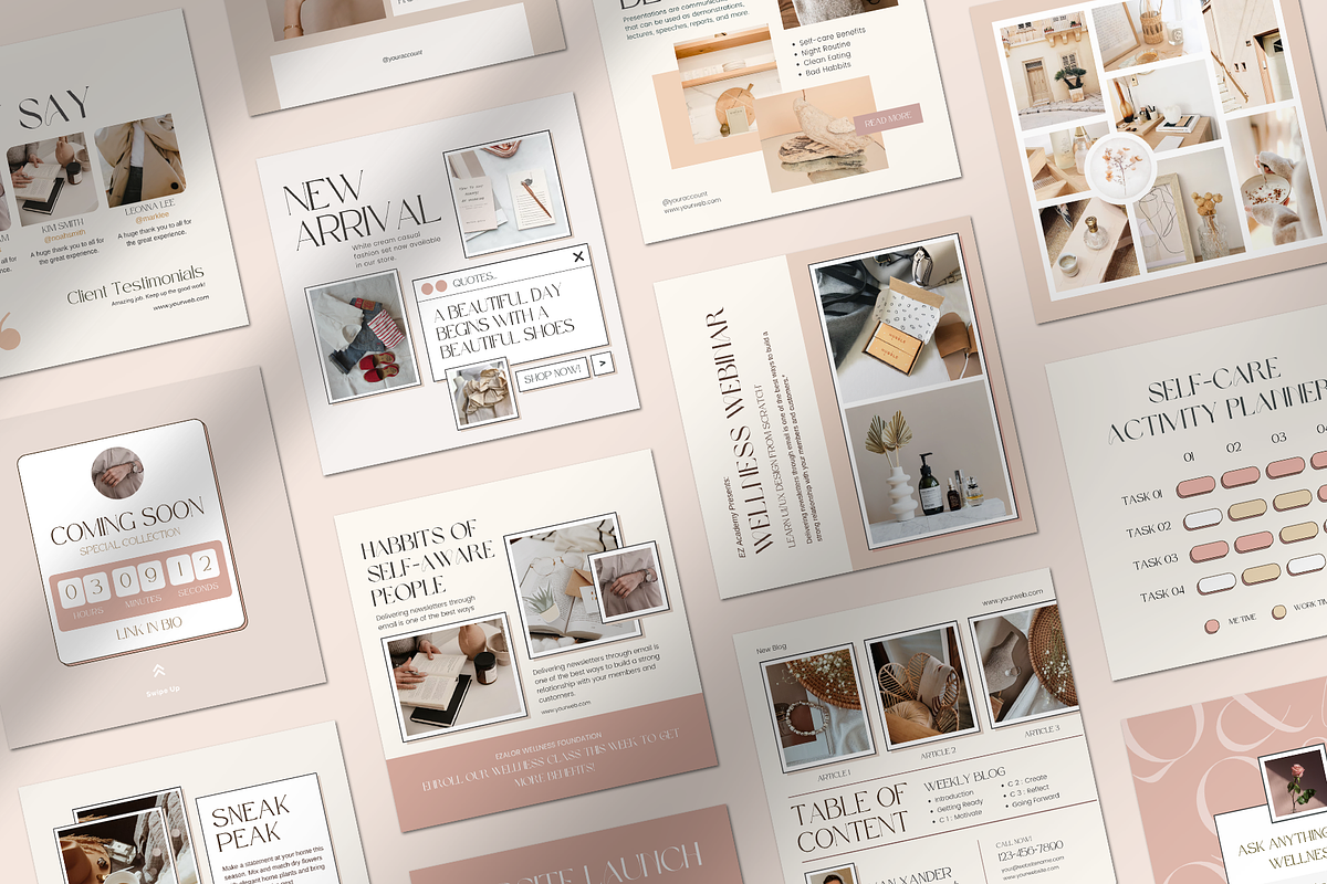 Instagram Wellness for Coach CANVA, a Social Media Template by Analogi Studio (Photo 3 of 26)