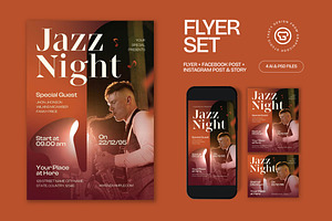 Jazz Night Flyer, a Flyer Template by graphicook