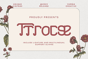 Ttrocse - Vintage Display Font