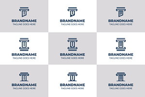 Letter U V W Pillar Logo Set, a Branding & Logo Template by Pray Art Design Studio