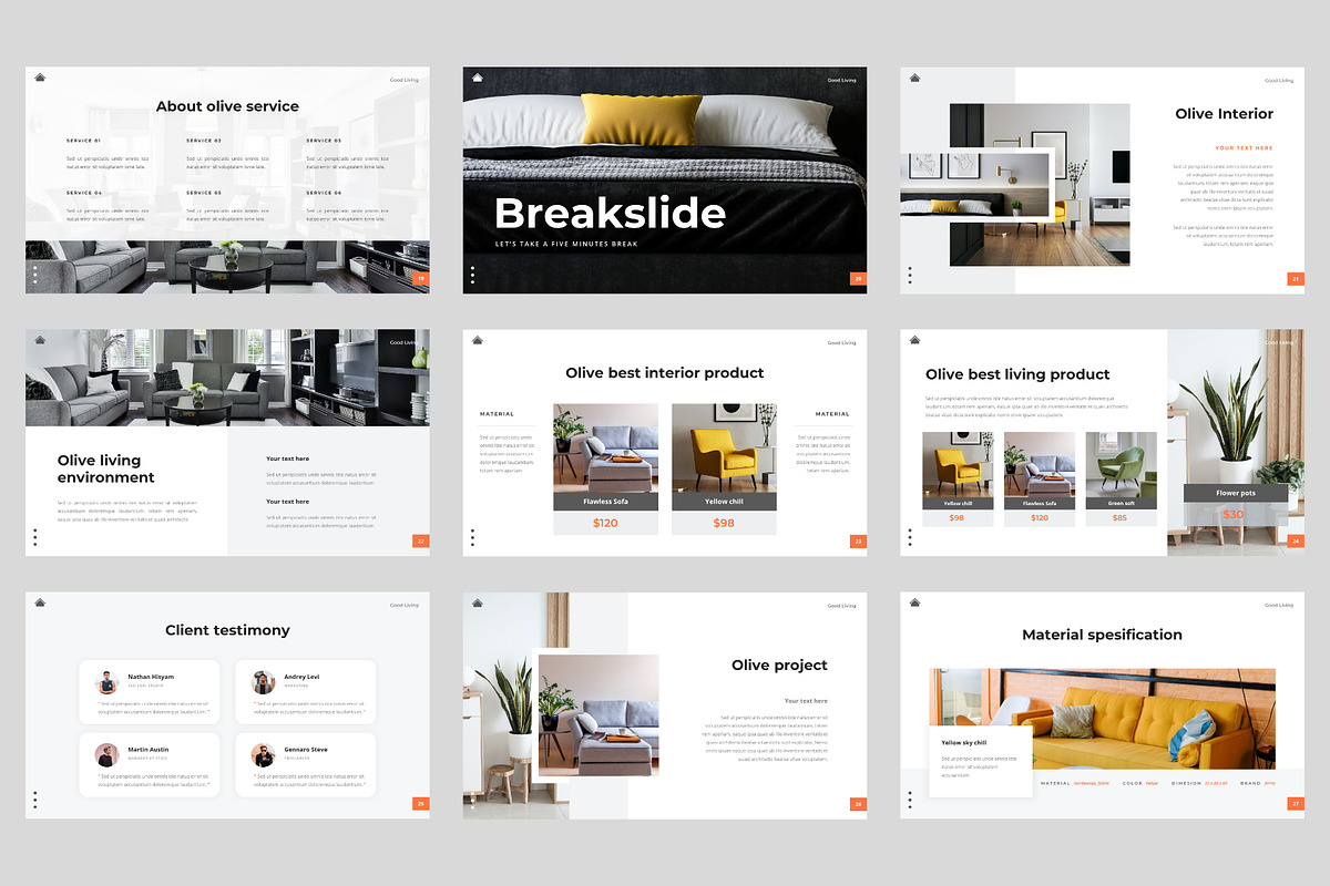 Home & Interior Google Slides, a Presentation Template by BeadyLab (Photo 4 of 6)