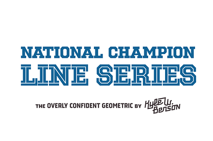 National Champion - Line Series, a Slab Serif Font by Very Cool Studio