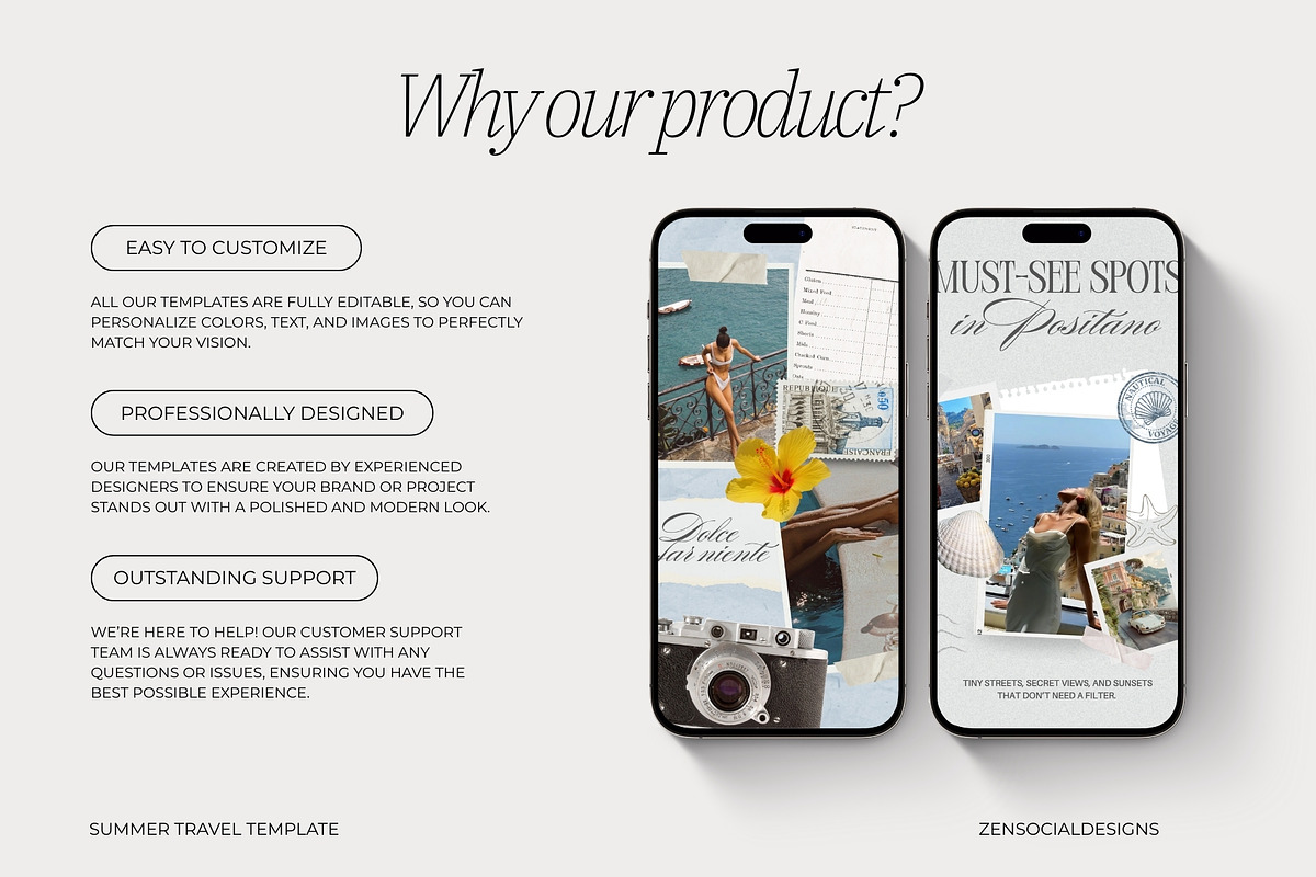 Summer Travel Instagram Templates preview 5