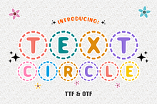 Text Circle - Comic Font Types