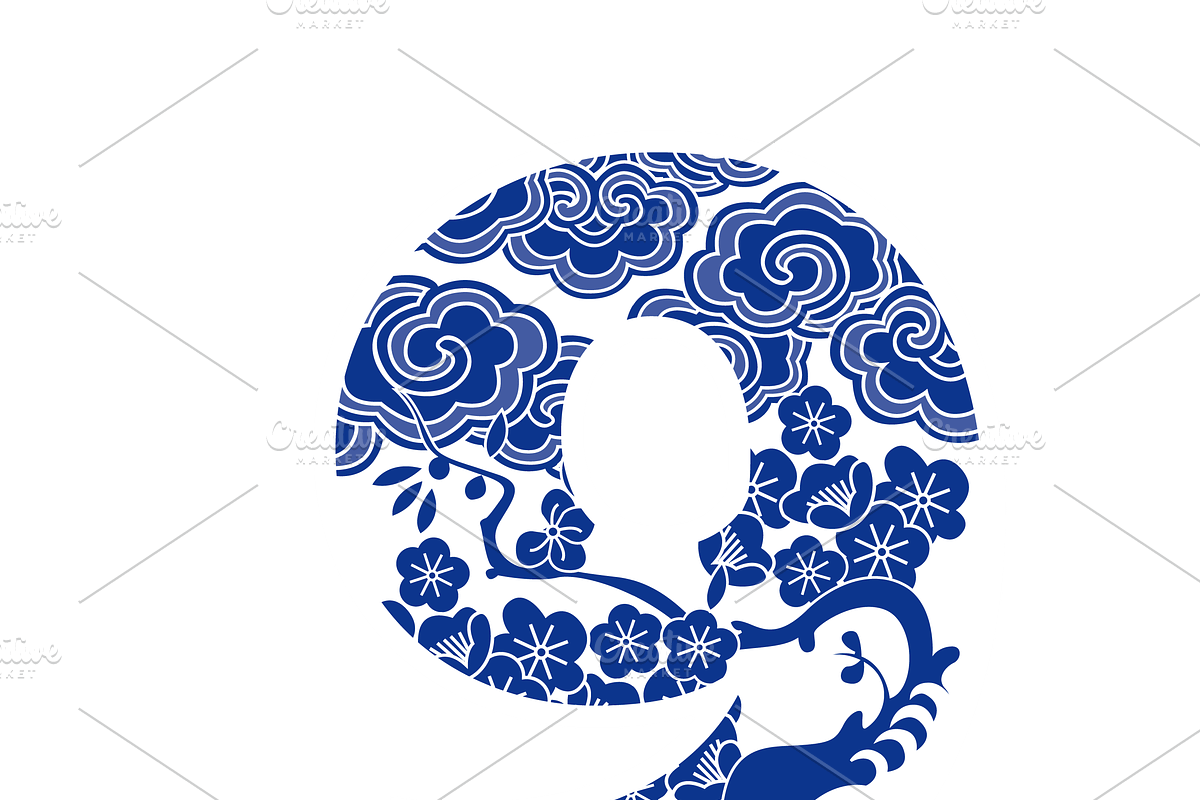 Number Nine Design in Chinese style, an Object Illustration by PonDeArt (Photo 2 of 2)